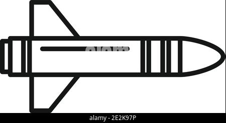 Missile power icon, outline style Stock Vector