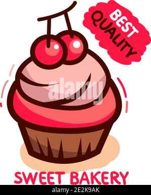 Sweet tasty bakery. Best quality Vector illustration Stock Vector