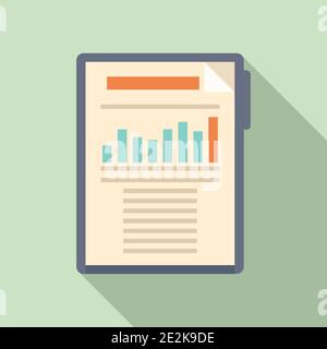 Estimator clipboard icon, flat style Stock Vector
