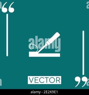 wood chisel used to carve wood vector icon Linear icon. Editable stroke line Stock Vector