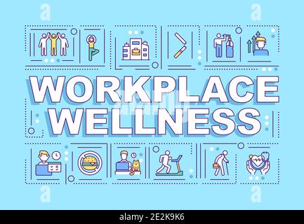 Workplace wellness word concepts banner Stock Vector