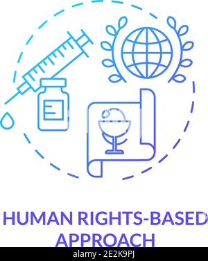 Human rights based approach concept icon Stock Vector