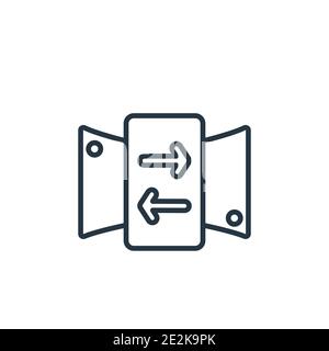 Panoramic view outline vector icon. Thin line black panoramic view icon, flat vector simple element illustration from editable future technology conce Stock Vector