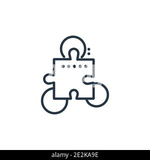 Business intelligence outline vector icon. Thin line black business intelligence icon, flat vector simple element illustration from editable general c Stock Vector