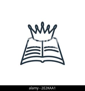 Fairy tale outline vector icon. Thin line black fairy tale icon, flat vector simple element illustration from editable fairy tale concept isolated on Stock Vector