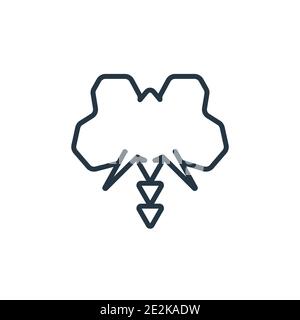 Polygonal elephant outline vector icon. Thin line black polygonal elephant icon, flat vector simple element illustration from editable geometry concep Stock Vector