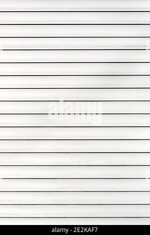 Rolling shutter horizontal white color close-up. Stock Photo