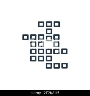 Tetris outline vector icon. Thin line black tetris icon, flat vector simple element illustration from editable entertainment concept isolated on white Stock Vector