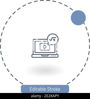 Instruction video icon. Internet button on white background Stock Photo ...