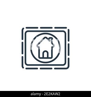 Smart home hub outline vector icon. Thin line black smart home hub icon, flat vector simple element illustration from editable general concept isolate Stock Vector