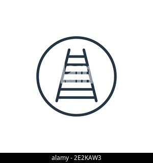 Swedish wall outline vector icon. Thin line black swedish wall icon, flat vector simple element illustration from editable gymandfitness concept isola Stock Vector