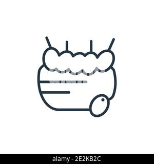 Olives outline vector icon. Thin line black olives icon, flat vector simple element illustration from editable restaurant concept isolated on white ba Stock Vector
