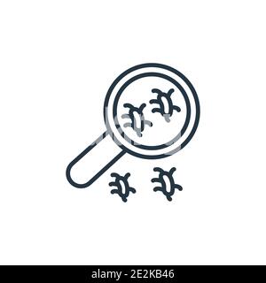 Parasite outline vector icon. Thin line black parasite icon, flat vector simple element illustration from editable hygiene concept isolated stroke on Stock Vector