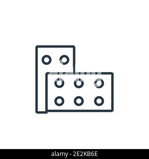 Lego outline vector icon. Thin line black lego icon, flat vector simple element illustration from editable entertainment concept isolated on white bac Stock Vector