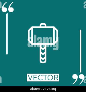 thor vector icon Linear icon. Editable stroked line Stock Vector