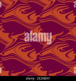 Seamless vector pattern. Abstract burgundy and orange background. For clothing, design, fabric, template. Stock Vector