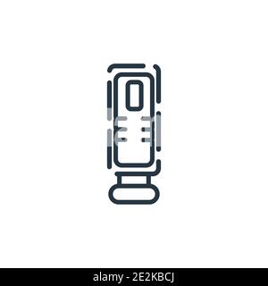Smart assistant outline vector icon. Thin line black smart assistant icon, flat vector simple element illustration from editable general concept isola Stock Vector
