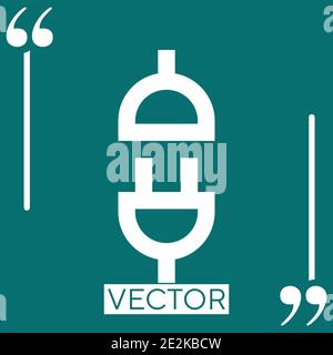 plug vector icon Linear icon. Editable stroke line Stock Vector