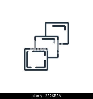 Row outline vector icon. Thin line black row icon, flat vector simple element illustration from editable geometric figure concept isolated stroke on w Stock Vector