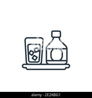 Scotch outline vector icon. Thin line black scotch icon, flat vector simple element illustration from editable food concept isolated stroke on white b Stock Vector