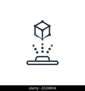 Hologram outline vector icon. Thin line black hologram icon, flat vector simple element illustration from editable future technology concept isolated Stock Vector