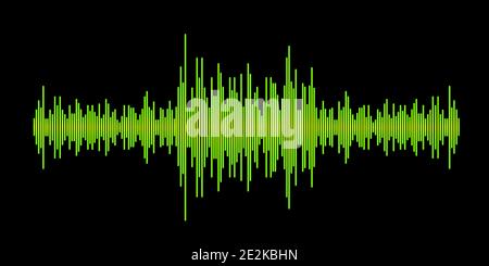 Modern vector illustration of Sound save equalizer on black background. Stock Vector