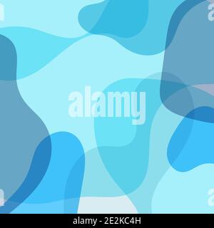 Overlapping rounded shapes. Vector illustration, flat design Stock Vector