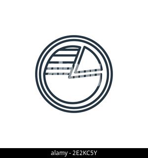 Three quarters outline vector icon. Thin line black three quarters icon, flat vector simple element illustration from editable electronic stuff fill c Stock Vector