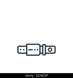 Athletic strap outline vector icon. Thin line black athletic strap icon, flat vector simple element illustration from editable gymandfitness concept i Stock Vector