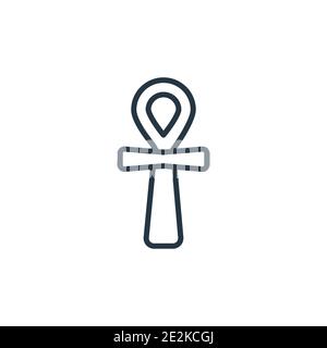 Egypt outline vector icon. Thin line black egypt icon, flat vector simple element illustration from editable history concept isolated stroke on white Stock Vector