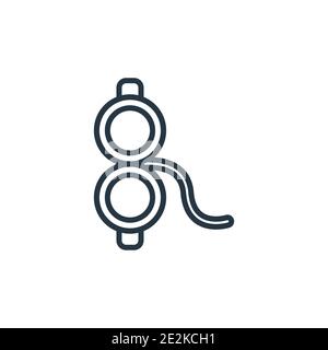 Offset outline vector icon. Thin line black offset icon, flat vector simple element illustration from editable geometry concept isolated stroke on whi Stock Vector