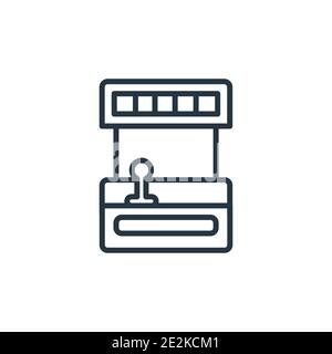 Arcade outline vector icon. Thin line black arcade icon, flat vector simple element illustration from editable entertainment concept isolated on white Stock Vector