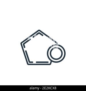Joint outline vector icon. Thin line black joint icon, flat vector simple element illustration from editable geometric figure concept isolated stroke Stock Vector