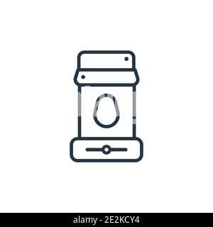 Egg incubator outline vector icon. Thin line black egg incubator icon, flat vector simple element illustration from editable future technology concept Stock Vector
