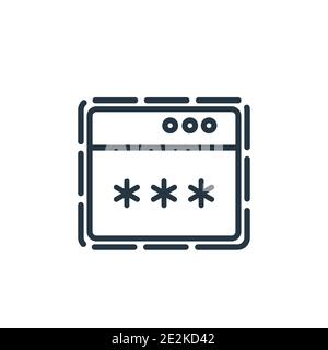 Password phishing outline vector icon. Thin line black password phishing icon, flat vector simple element illustration from editable general concept i Stock Vector