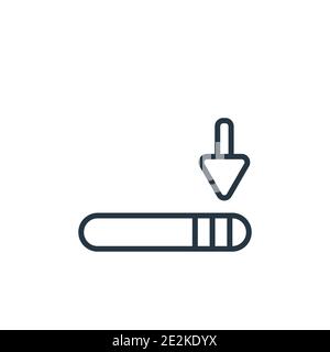 Window scrolling medium outline vector icon. Thin line black window scrolling medium icon, flat vector simple element illustration from editable educa Stock Vector
