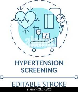 Hypertension screening concept icon Stock Vector