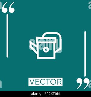 watering can vector icon Linear icon. Editable stroked line Stock Vector