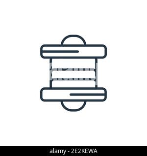 Filament outline vector icon. Thin line black filament icon, flat vector simple element illustration from editable general concept isolated stroke on Stock Vector
