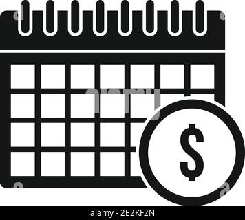 Calendar estimator icon, simple style Stock Vector
