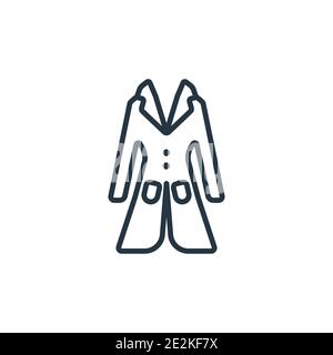 Coat with pockets outline vector icon. Thin line black coat with pockets icon, flat vector simple element illustration from editable fashion concept i Stock Vector