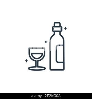 Flat stop drinking icon of alcohol glass Vector Image