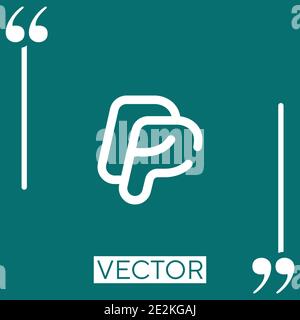 paypal vector icon Linear icon. Editable stroke line Stock Vector