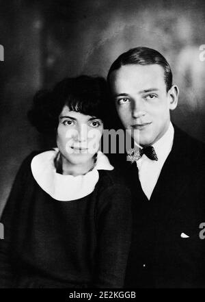 Fred Astaire with his older sister and early dancing partner, Adele Astaire, circa 1926. Photo by James Abbe / File Reference # 34082-200THA / File Reference # 34082-150THA Stock Photo