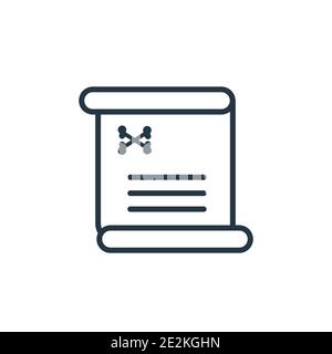 Report outline vector icon. Thin line black report icon, flat vector simple element illustration from editable history concept isolated stroke on whit Stock Vector