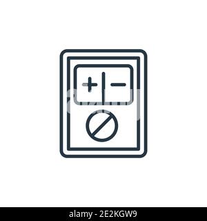 Voltmeter outline vector icon. Thin line black voltmeter icon, flat vector simple element illustration from editable electrian connections concept iso Stock Vector