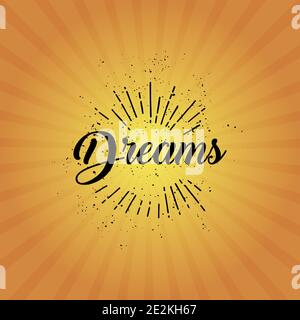 Sun rays. Dreams. Sun rays in gradient color. Vector illustration Stock Vector