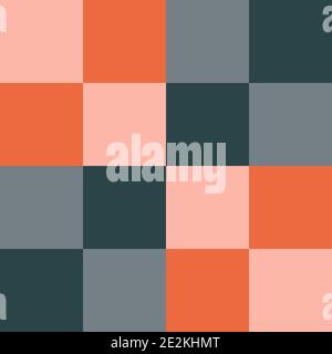 An abstract retro square checkered pattern background image. Stock Vector