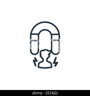 User engagement outline vector icon. Thin line black user engagement icon, flat vector simple element illustration from editable general concept isola Stock Vector