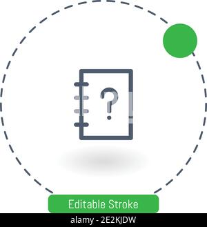 contacts vector icon editable stroke outline icons for web and mobile Stock Vector